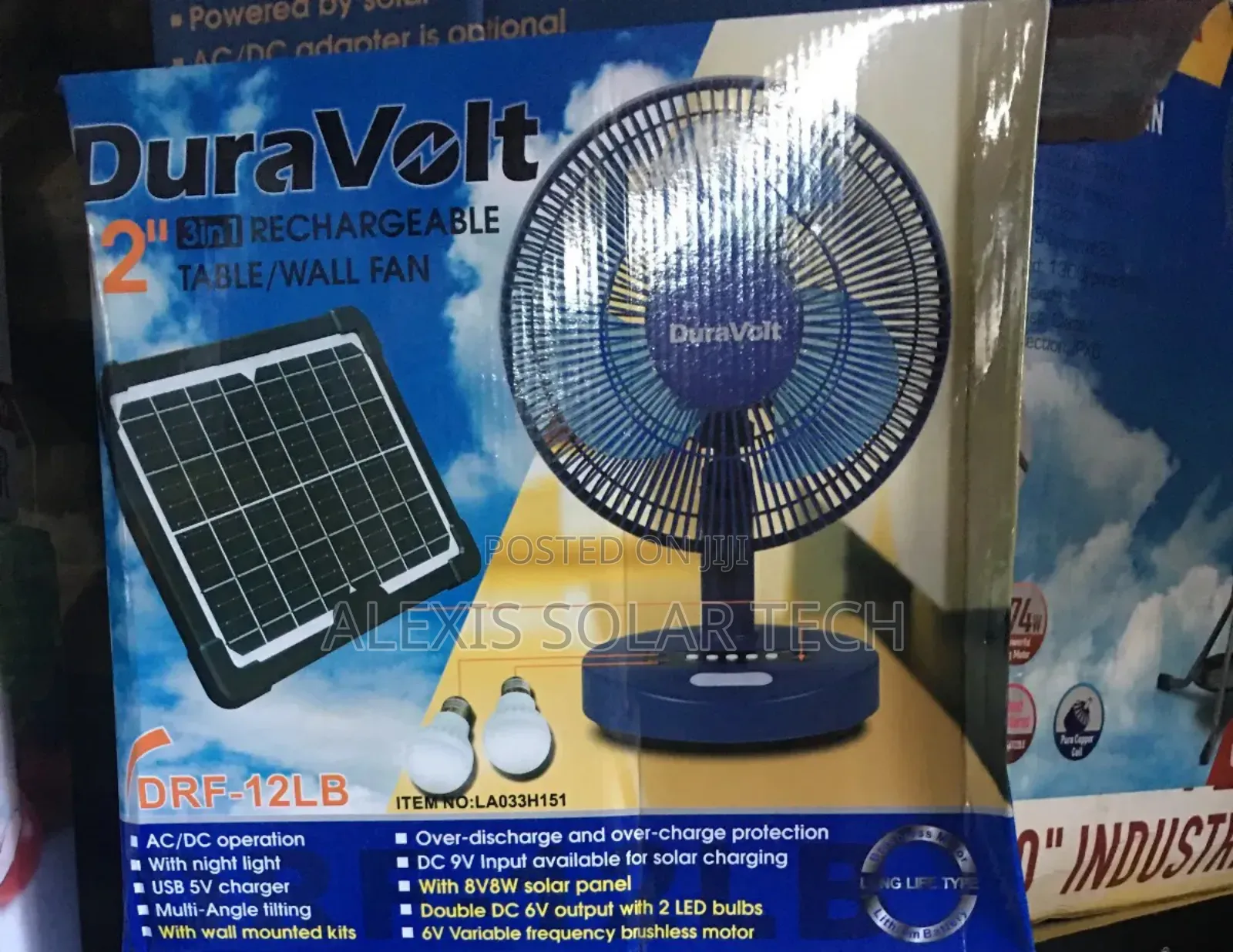 Rechargeable Solar Table Fan
