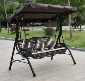Swing Bed With Umbrella and Cushion