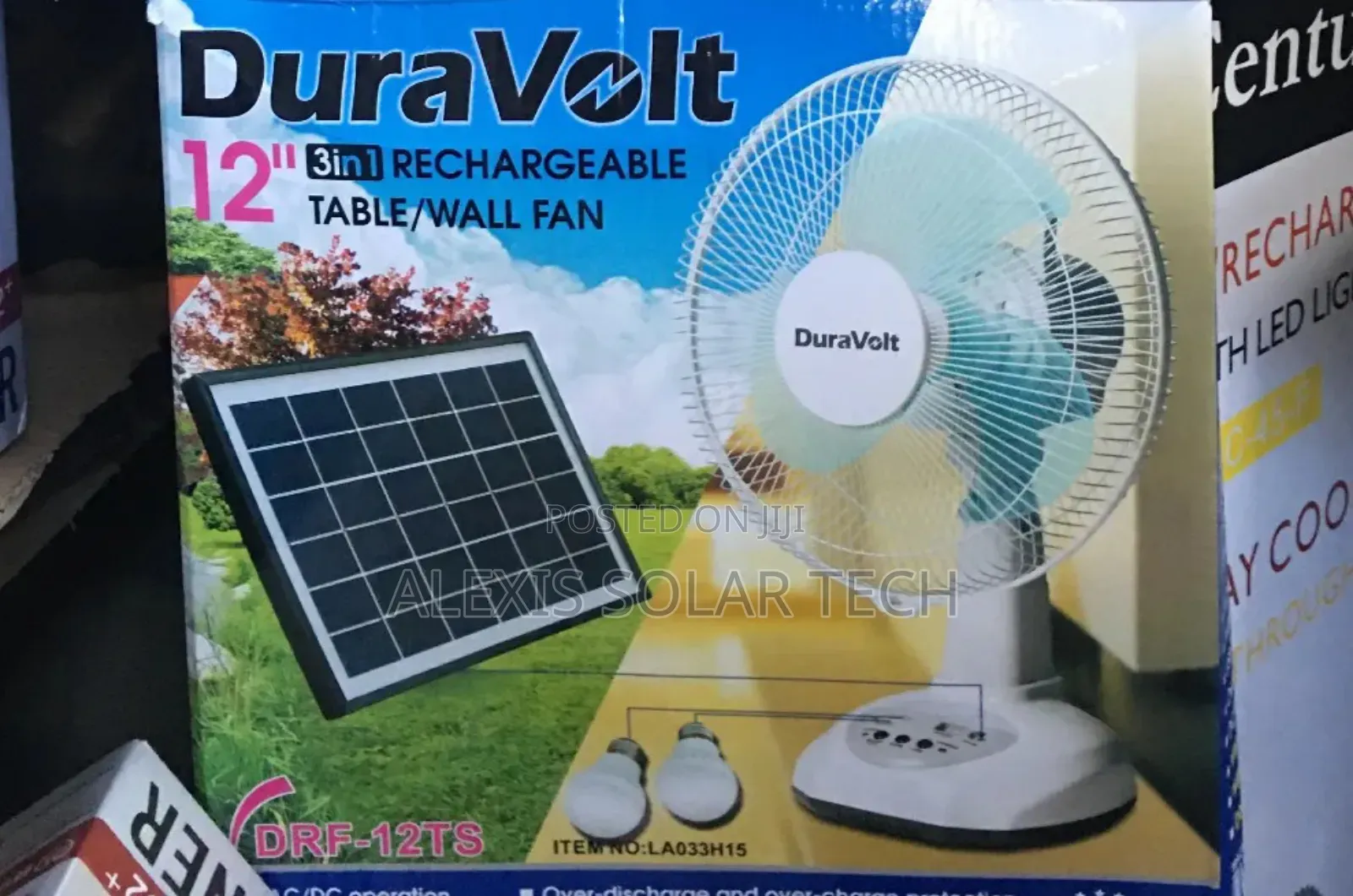 Table Top Rechargeable Solar Fan
