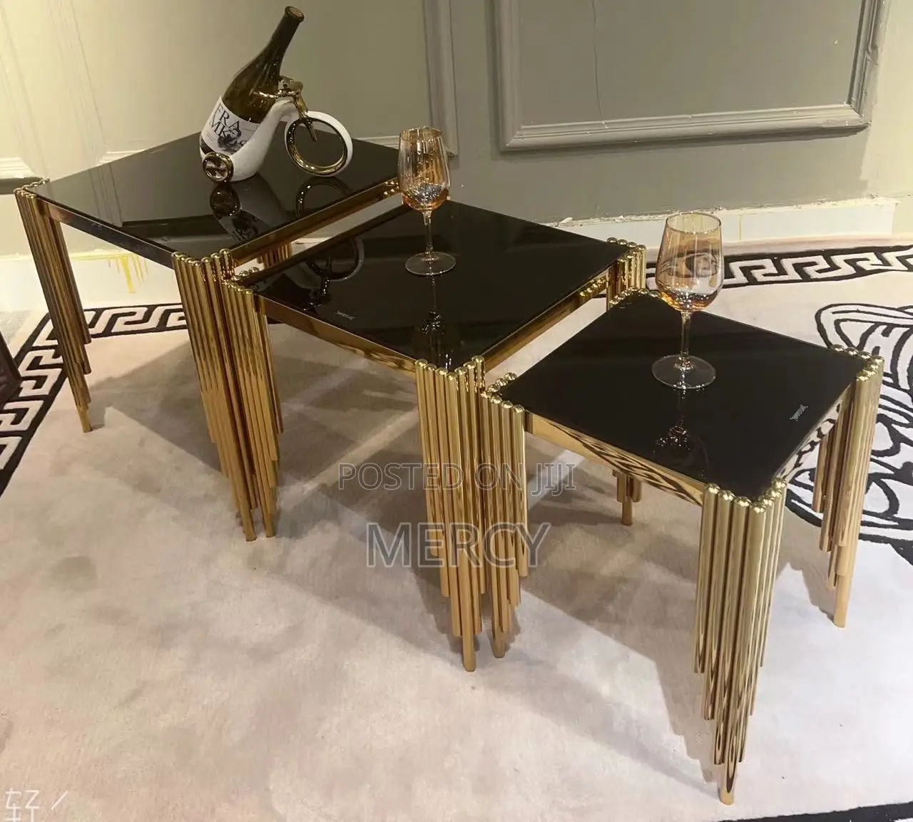 3 in 1 Glass Side Table