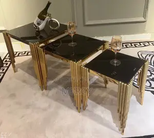 3 in 1 Glass Side Table