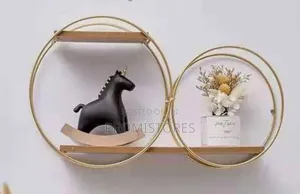 Wall Mounted Hexagon Metal Floating Shelves