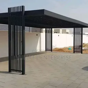 Carport Framed With Squar Pipe (Black Finish)