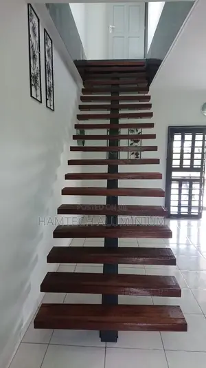 Mahogany Wood Iron Step