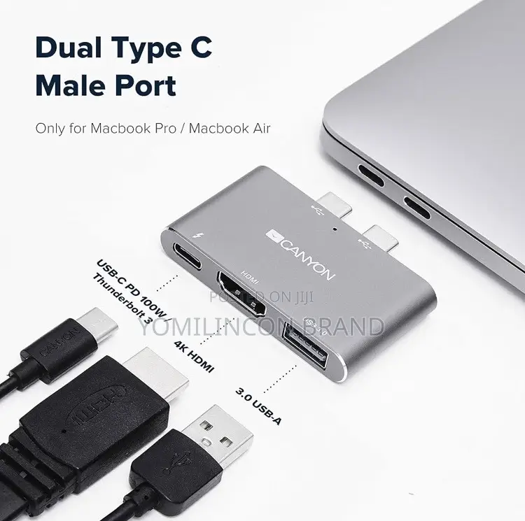 CANYON 3-in-1 Thunderbolt 3 Docking Station With 3.0 USB Hub