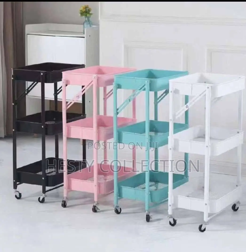 3tier Roll Trolley Organizer With Wheel for Kitchen Bedroom