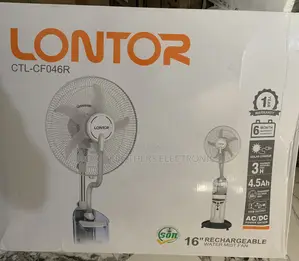 Photo - Lontor 16inches Rechargeable Water Fan With Remote Control