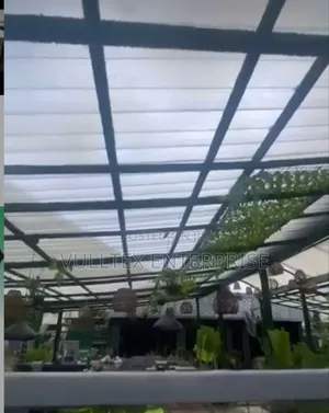 Garden Pergola With Fiber Glass Rooftop