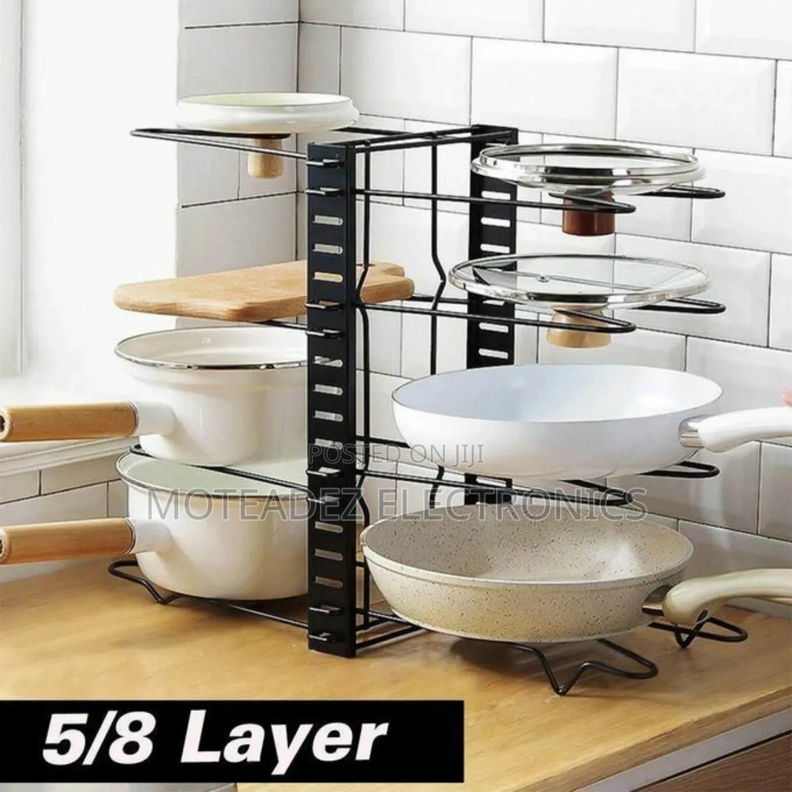 High Quality Steel Adjustable Pots And Pans Rack/Organizer