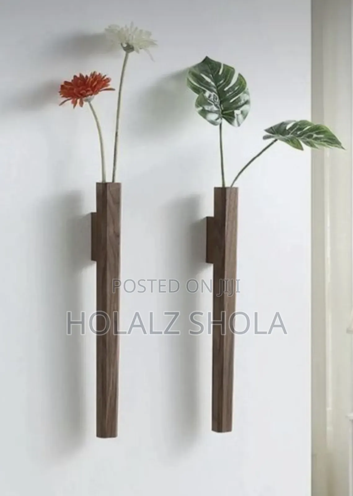 Wall Crafted Hexagonal Wooden Planter Decors