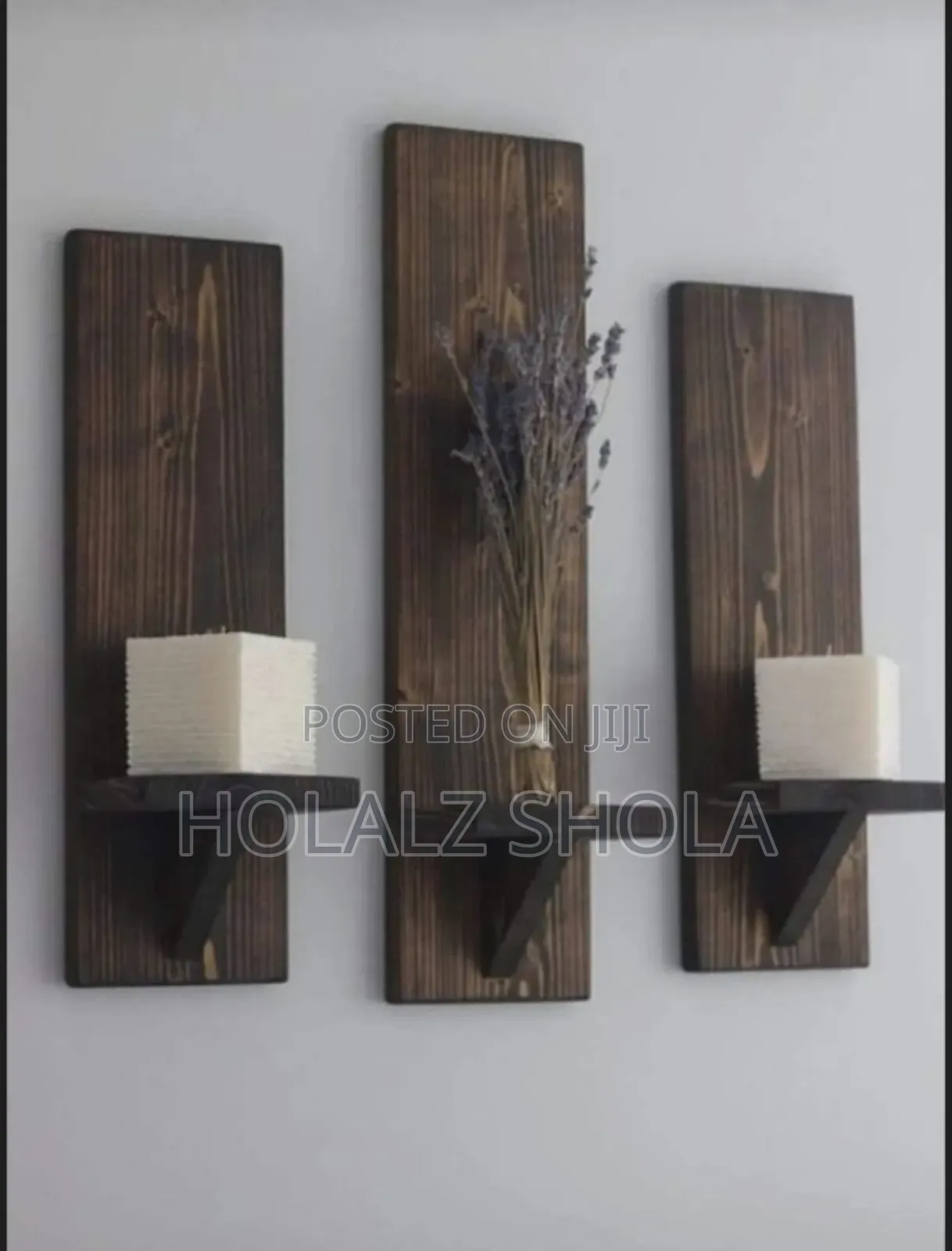 Wall Crafted Hexagonal Wooden Planter Decors