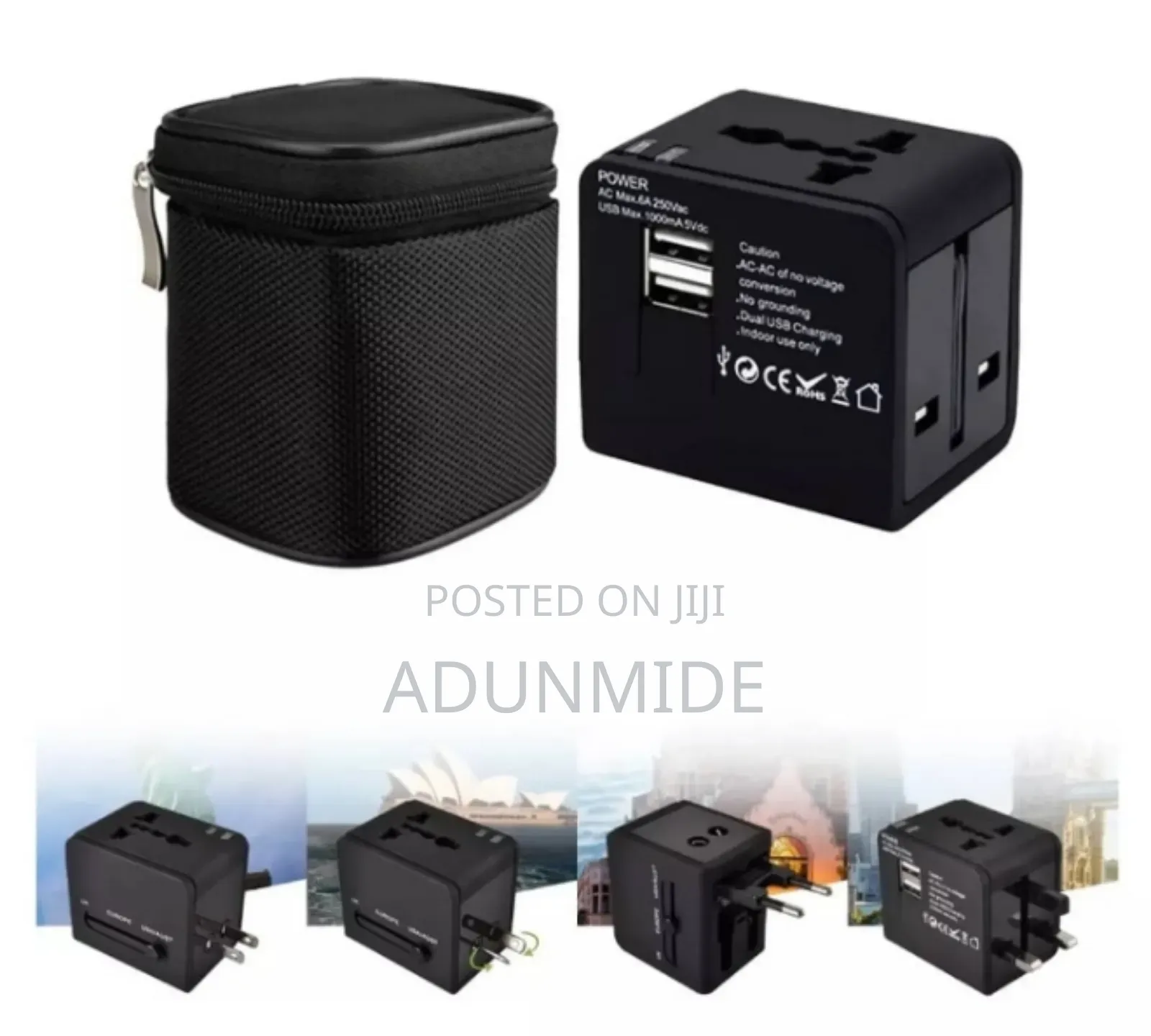 Travel Adapter With Bag