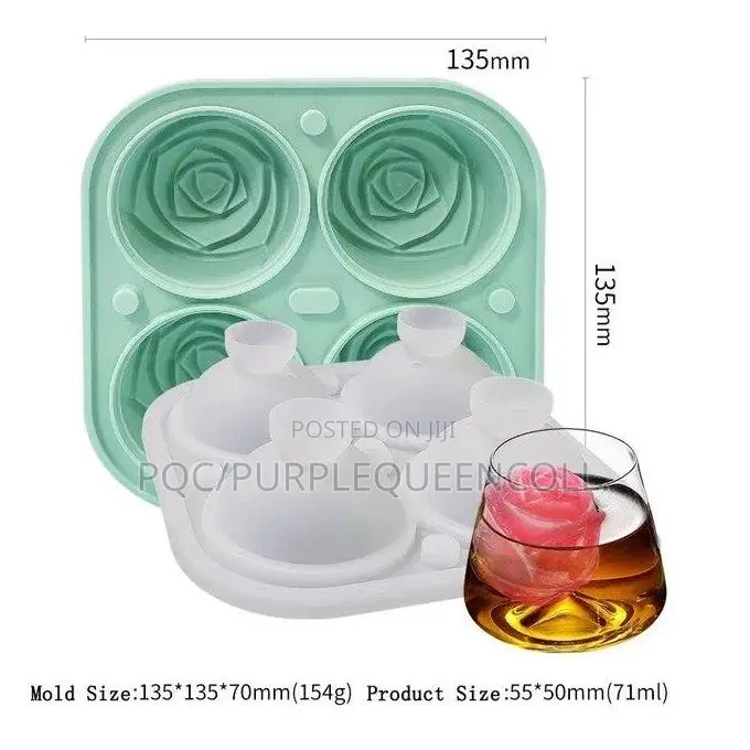 Rose Ice Block 3d Silicone Mould