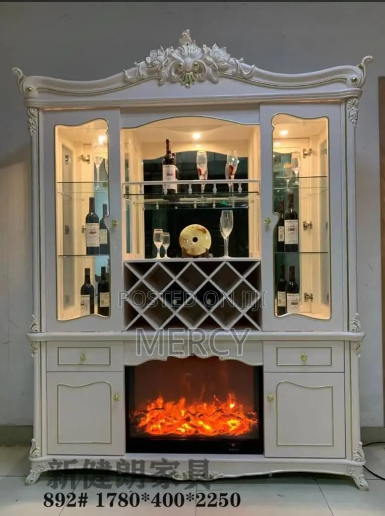 Royal Wooden Bar With Fireplace