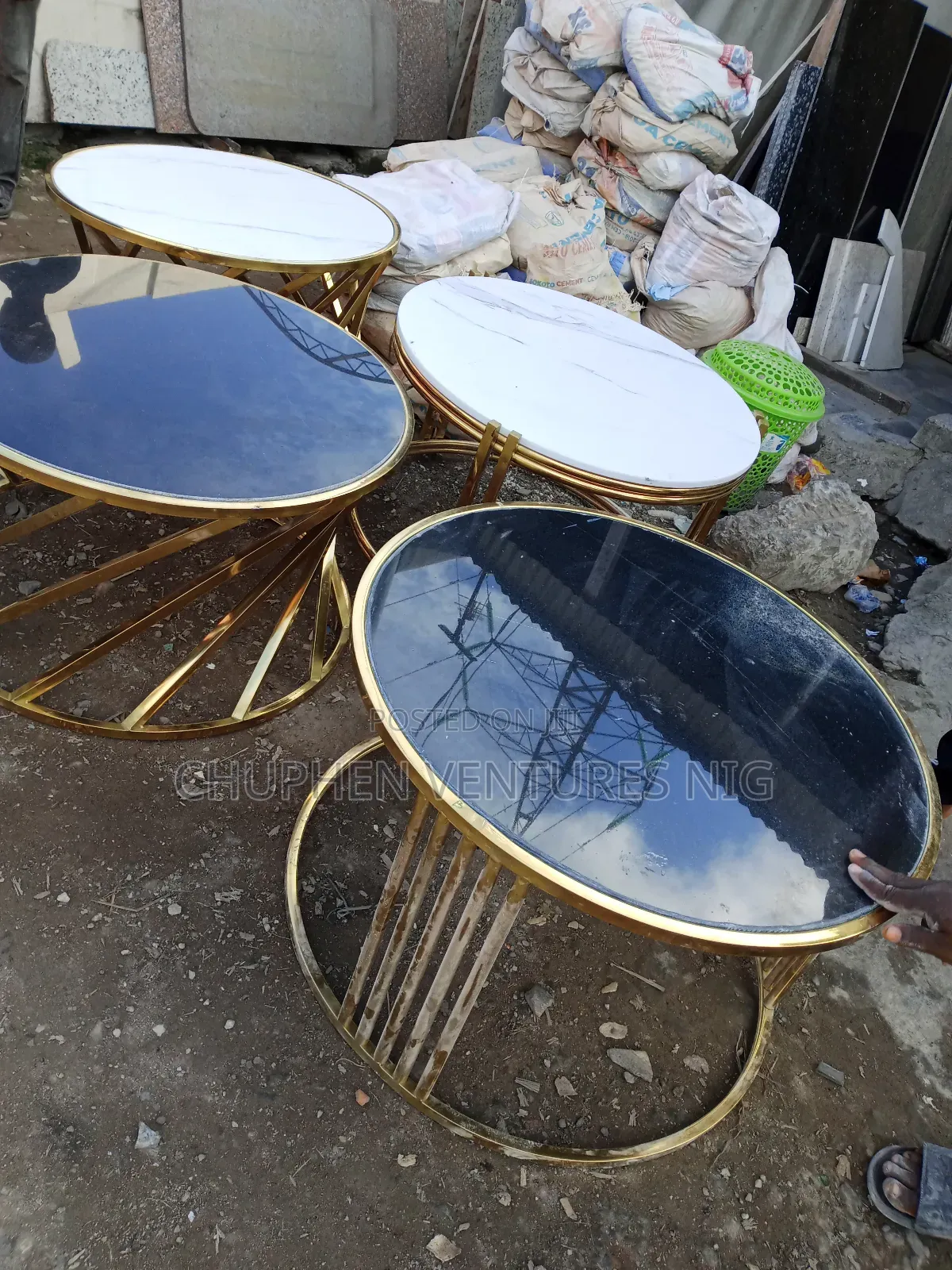 Center Table With Granite Top