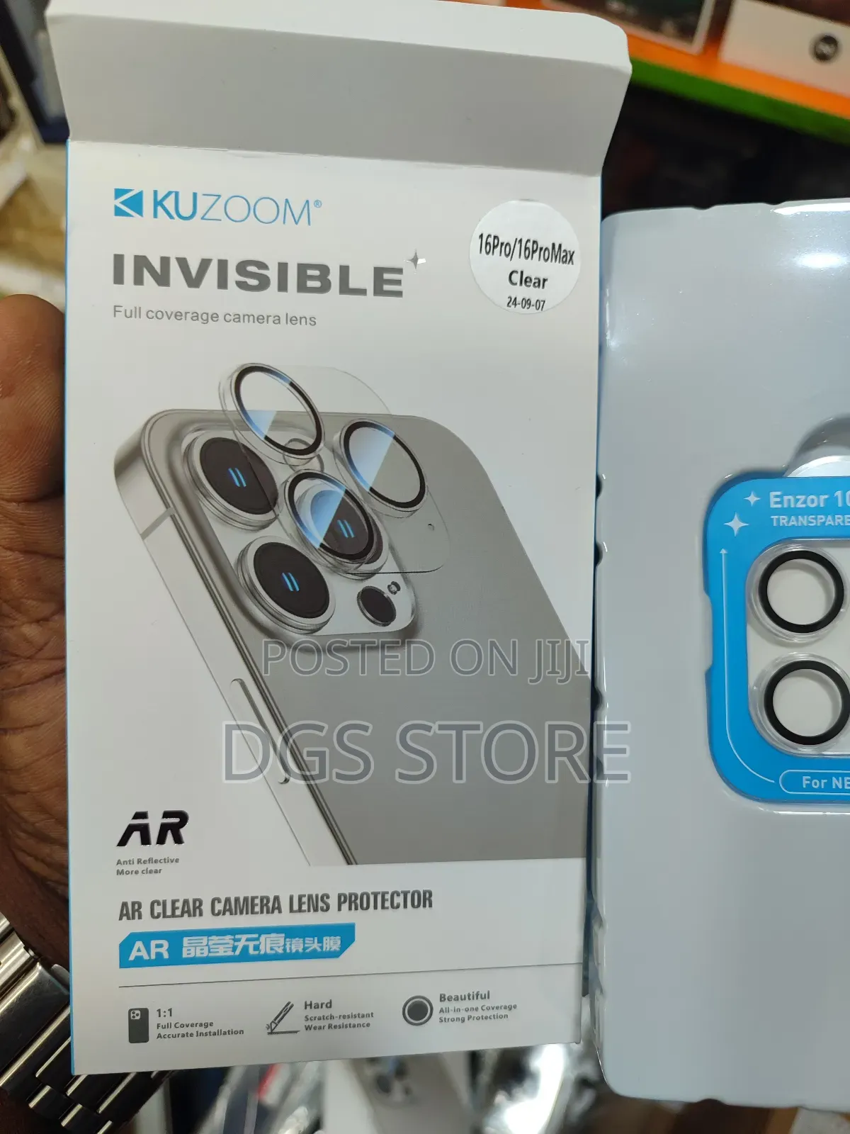 Kuzoom iPhone 16 Pro/Pro Max Clear Camera Lens Protector
