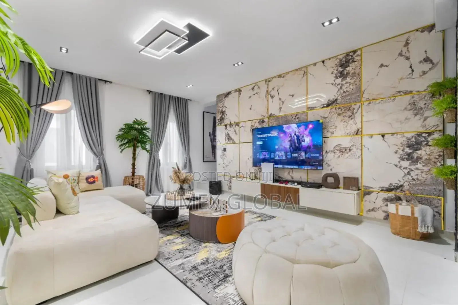 HDF High Glossy TV Console