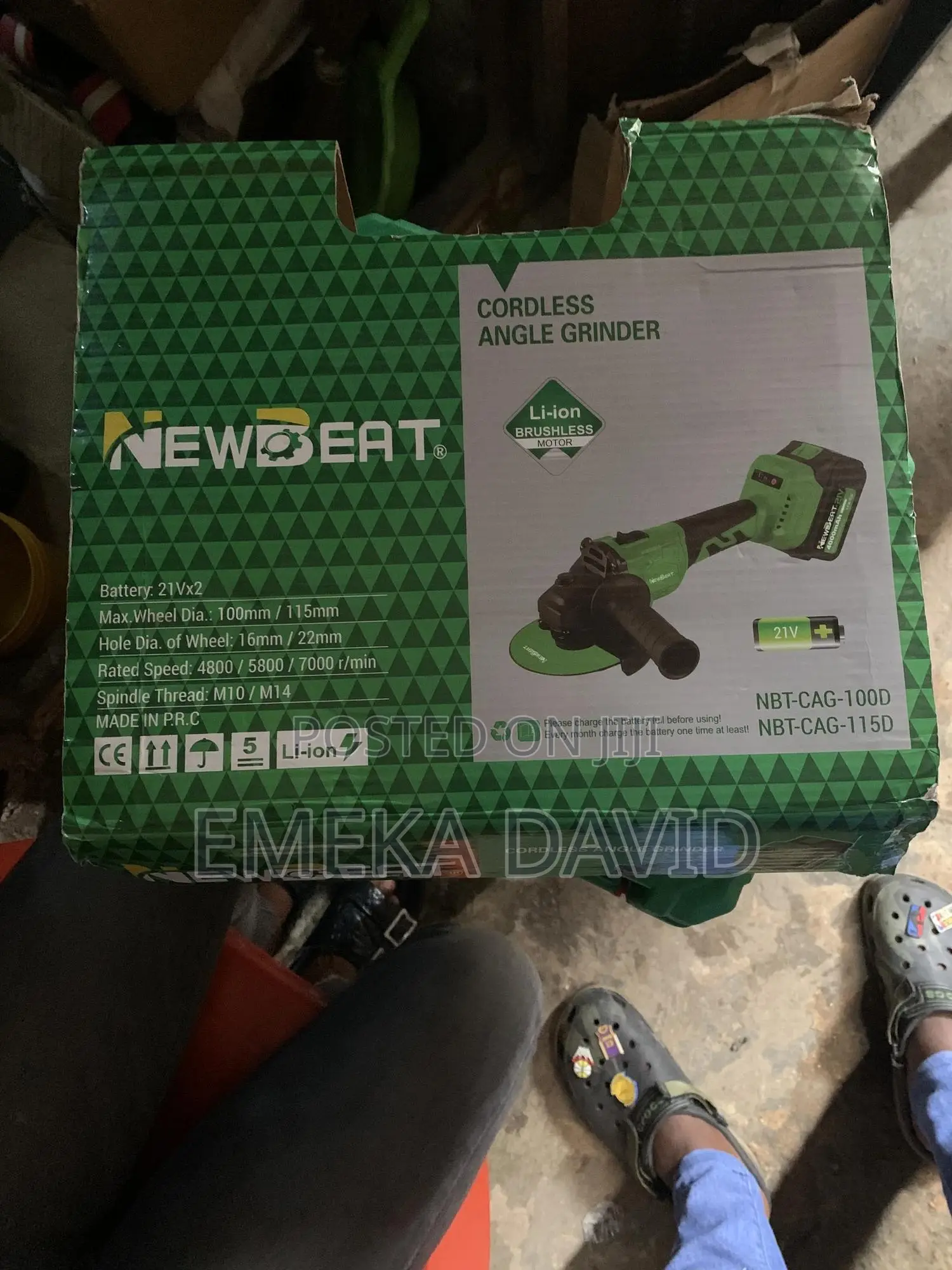 Rechargeable Cordless Battery Angle Grinder