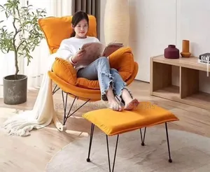 Foldable Rocking Chair With Ottoman Foot Rest