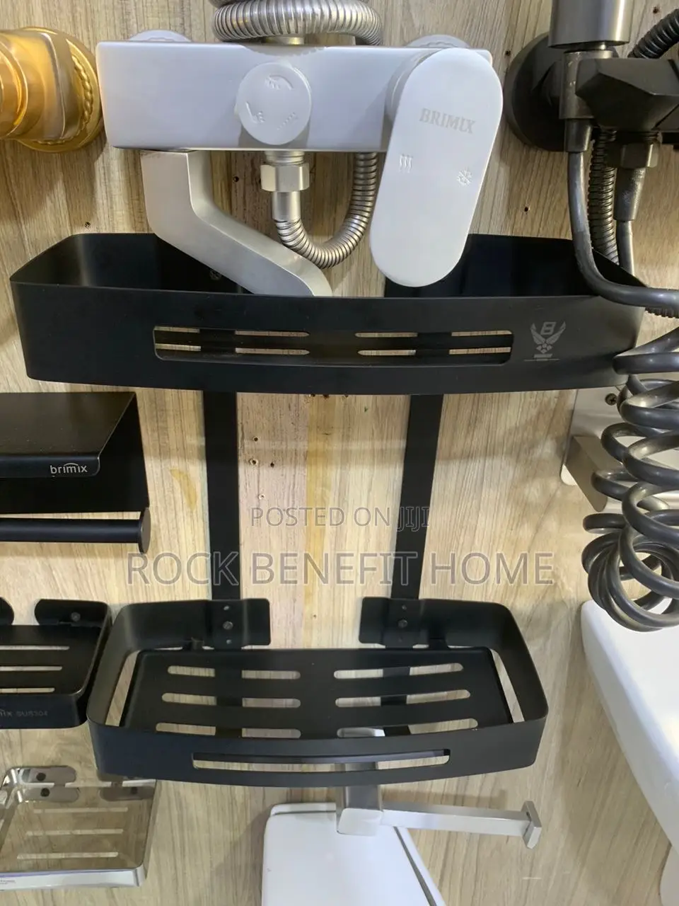 Black Shelf for Bathroom