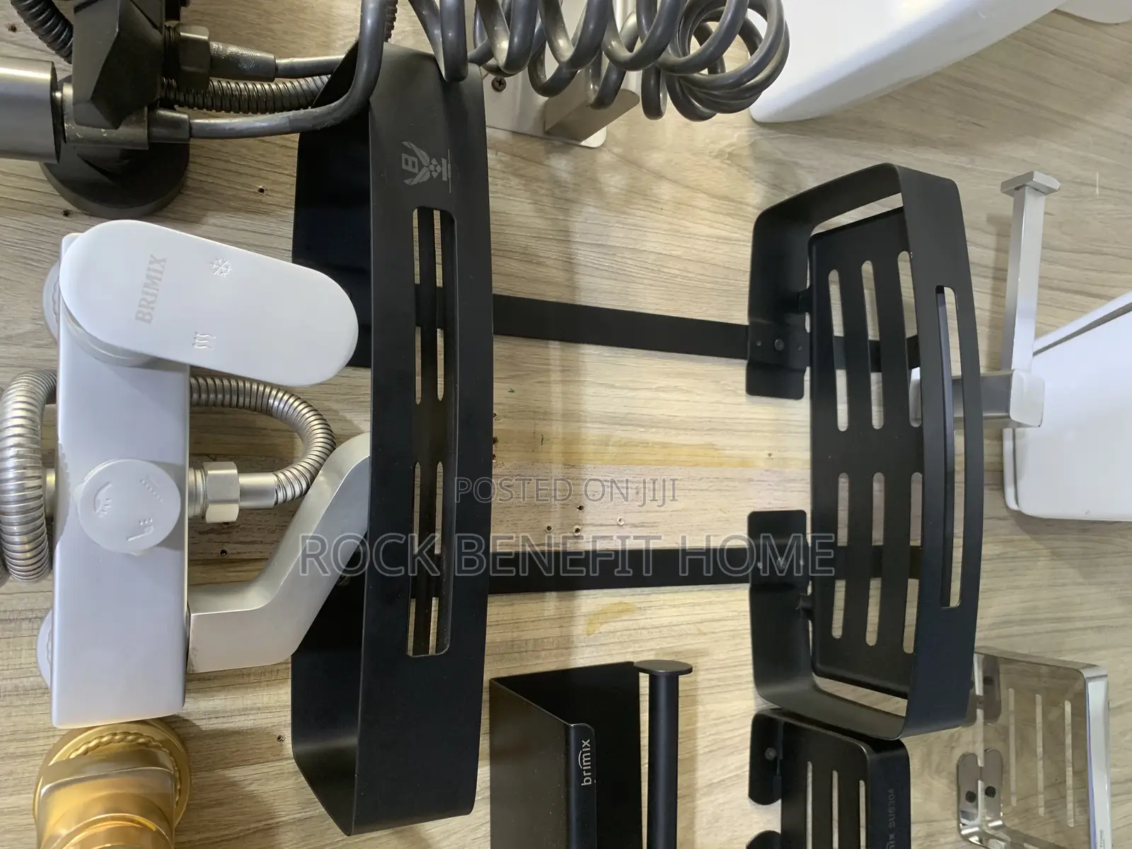 Black Shelf for Bathroom