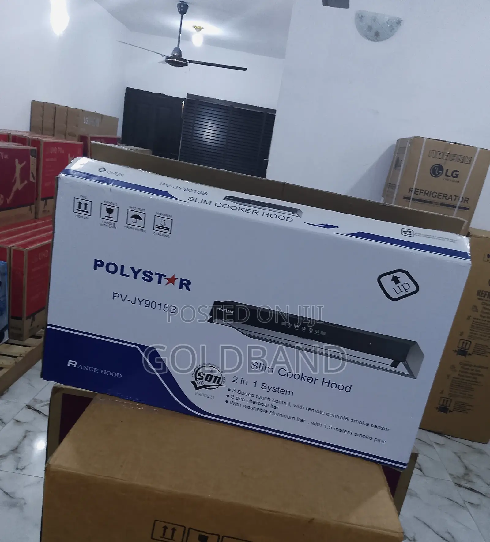 Polytsar 9ocm Digital Slim Cooker Hood With Smoke Sensor
