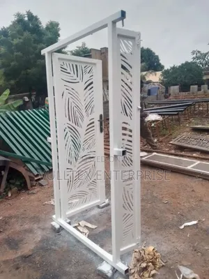 Laser Cut Security Door (, White