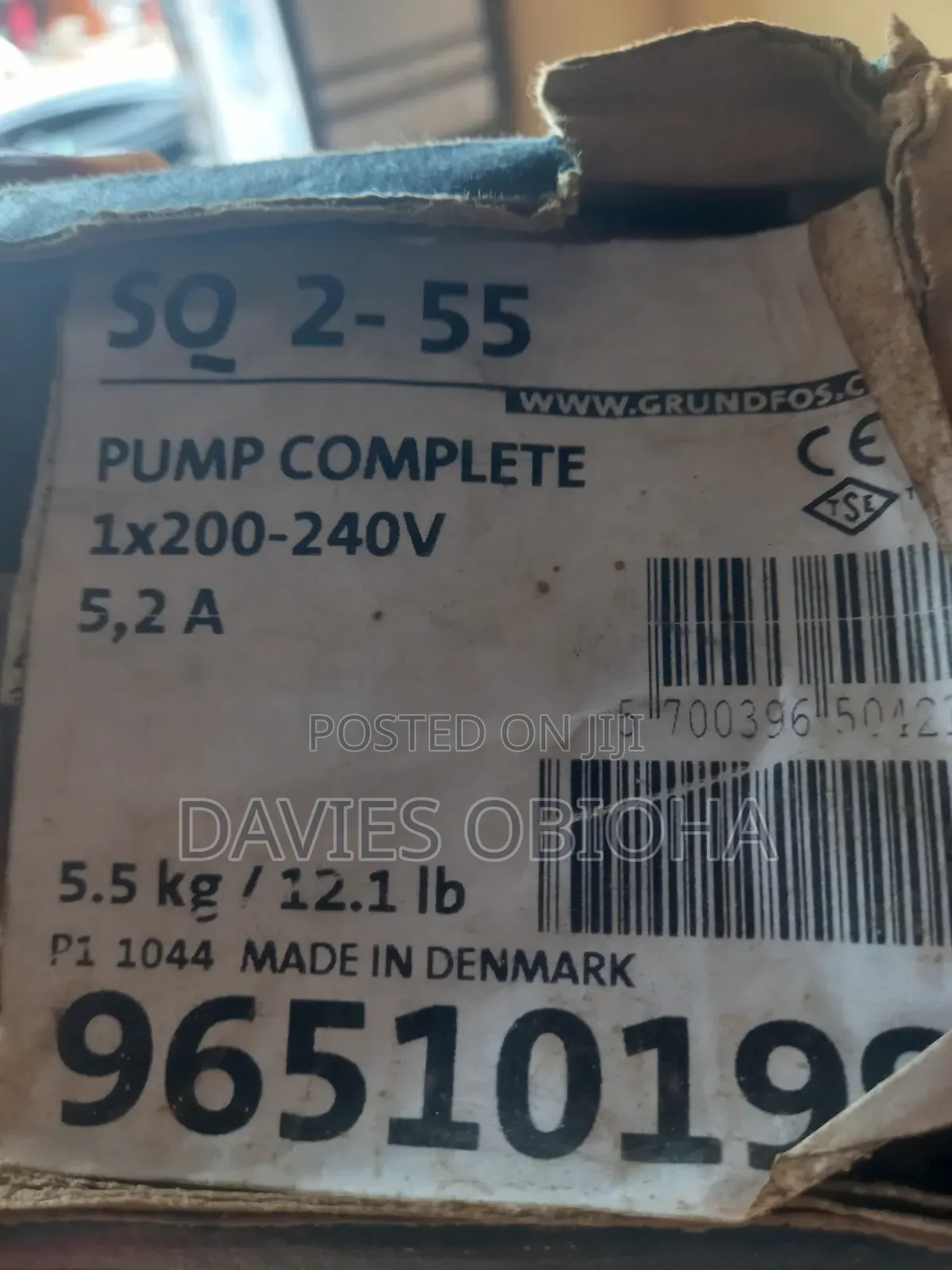 1hp Grundfos Submersible Pump
