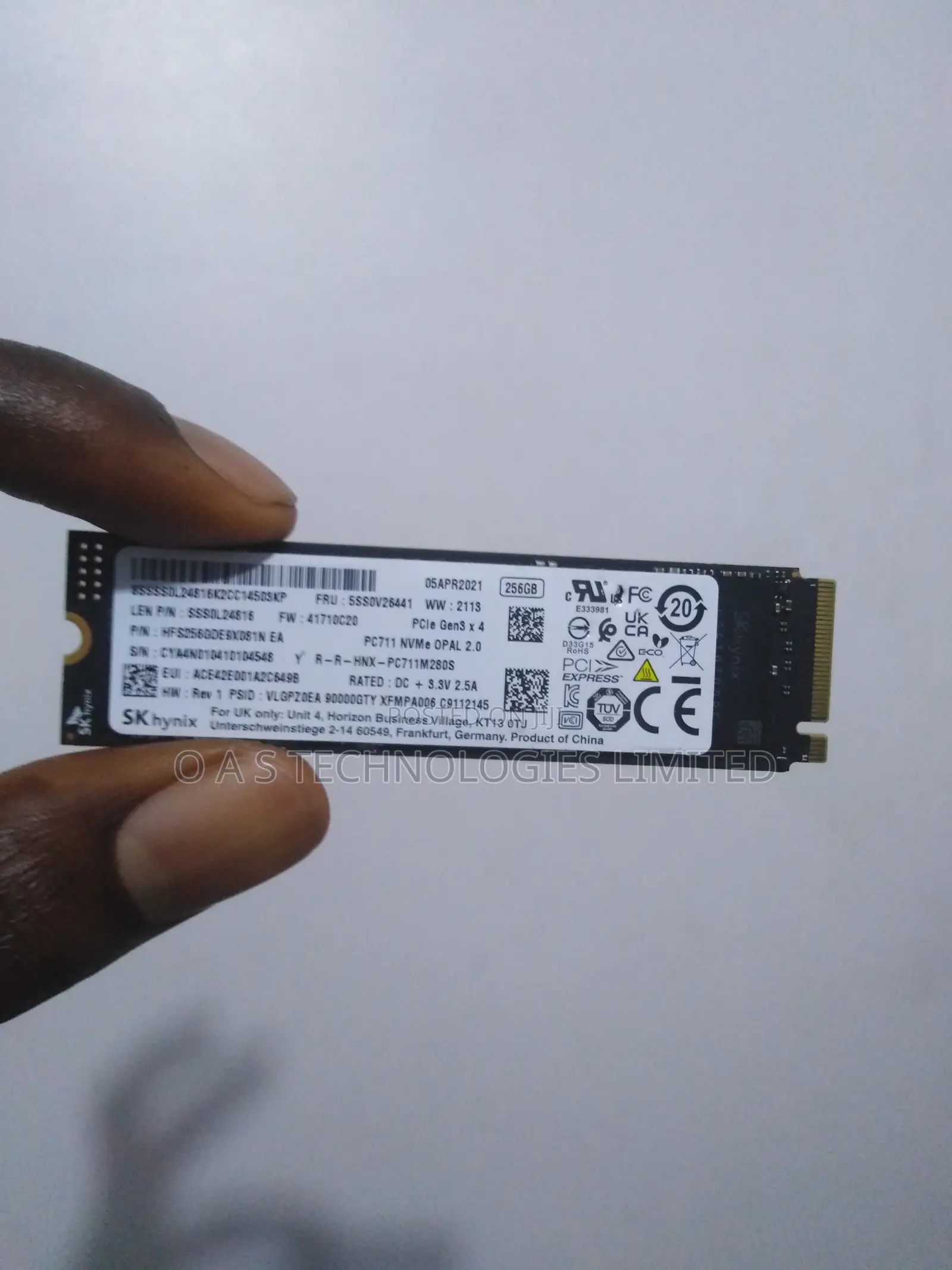 Skhynix Nvme M.2 256gb Ssd Pcie Gen3 X 4