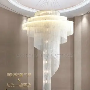 Postmodern Villa Duplex Building Tassel Revolving Light