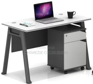 1.2 Meters White and Gray Office Table