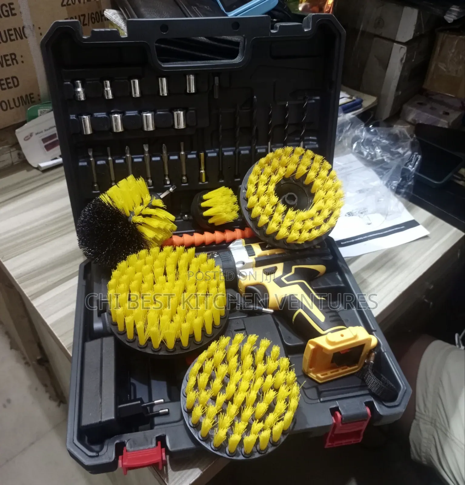 Rechargeable Drilling Machine Scrubber Brush.