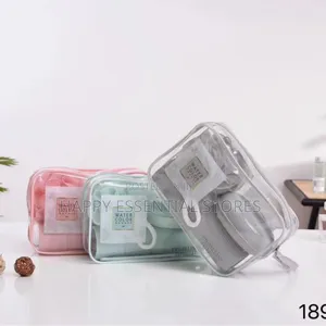 Toiletries Bag With Brush Holder, Comb, Sponge and Soap