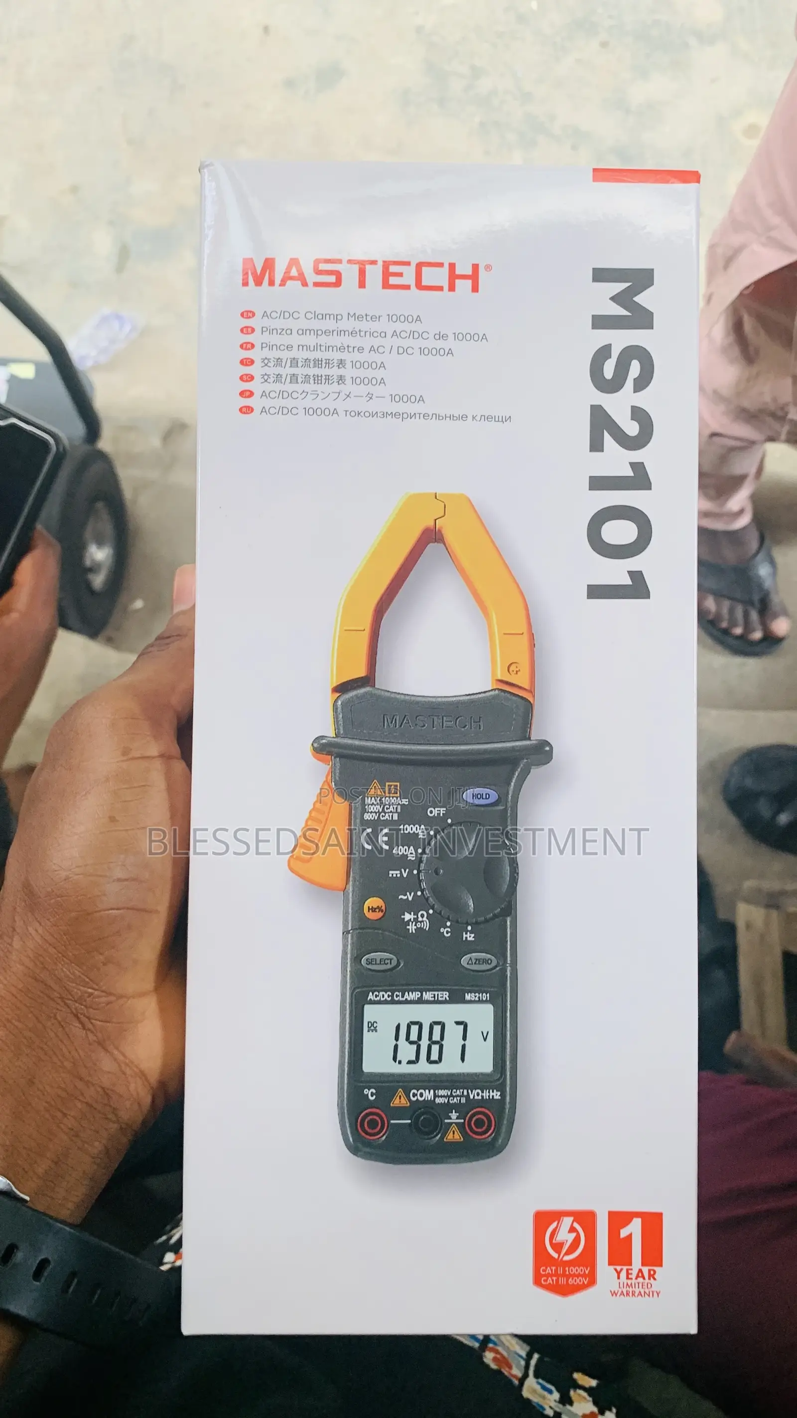 Original Mastech Clamp Meter Ac/Dc 1000A