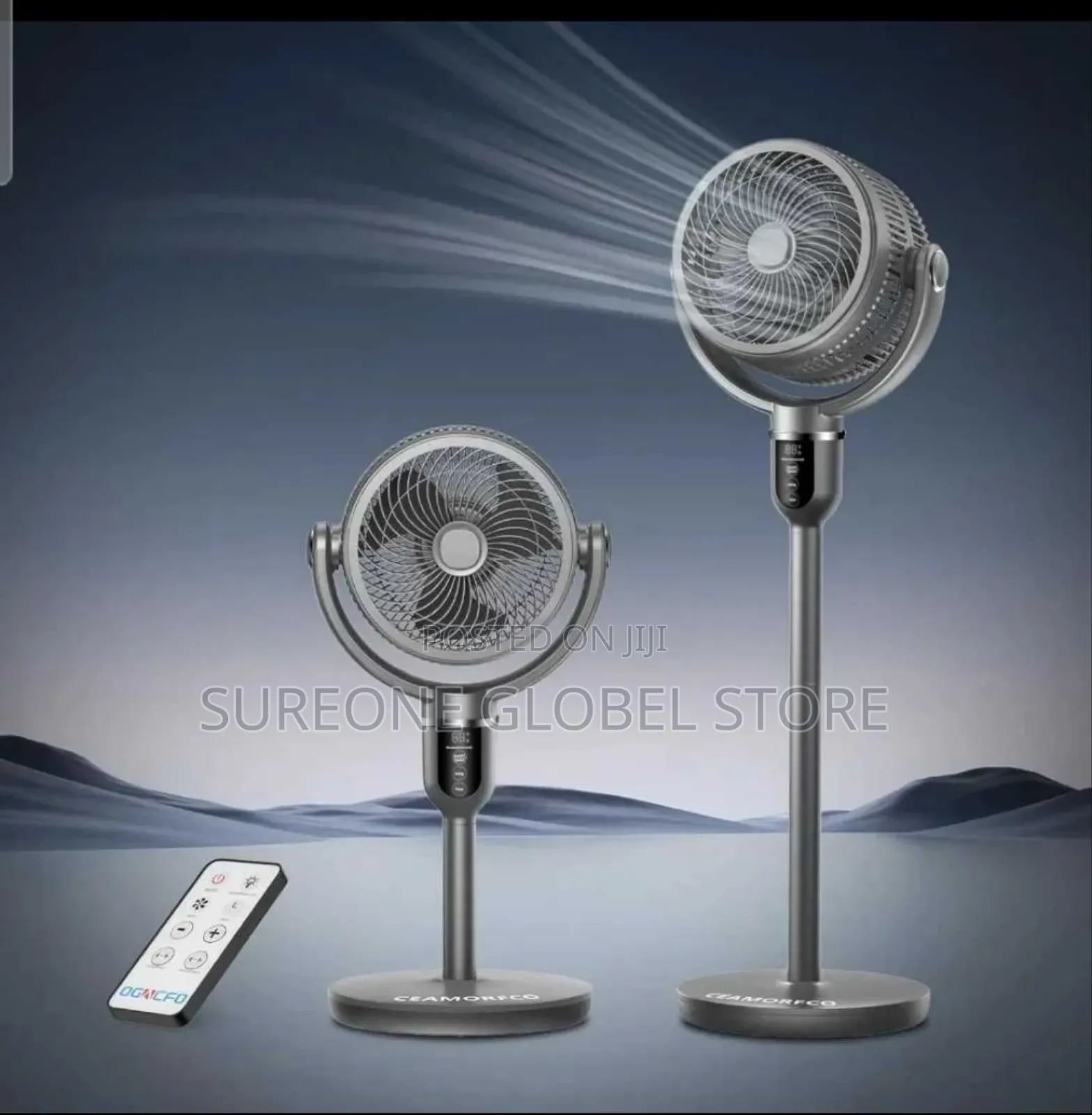 3D Oscillating Standing Fan