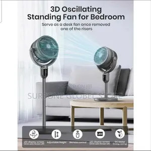 3D Oscillating Standing Fan