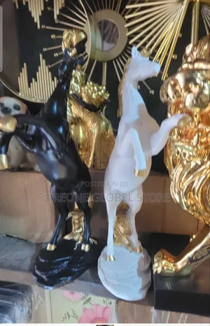 Sculptures Features a Black Stallion