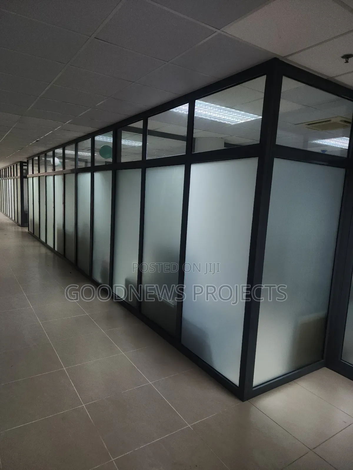 Frosted Aluminium Office Partitioning