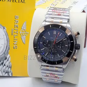 Original Breitling 1884 Chronograph Silver Chain Watch