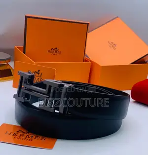 Original Hermes Black Leather Belt Is Available in Store