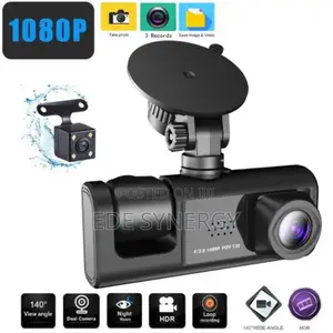 1080p DVR Dash Camera Front Inside Rear Driving Recorder