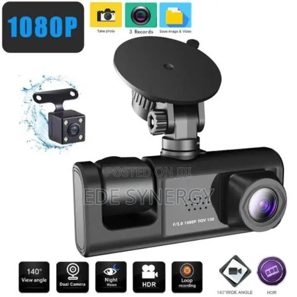 1080p DVR Dash Camera Front Inside Rear Driving Recorder
