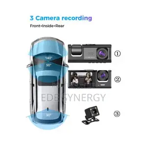 1080p DVR Dash Camera Front Inside Rear Driving Recorder