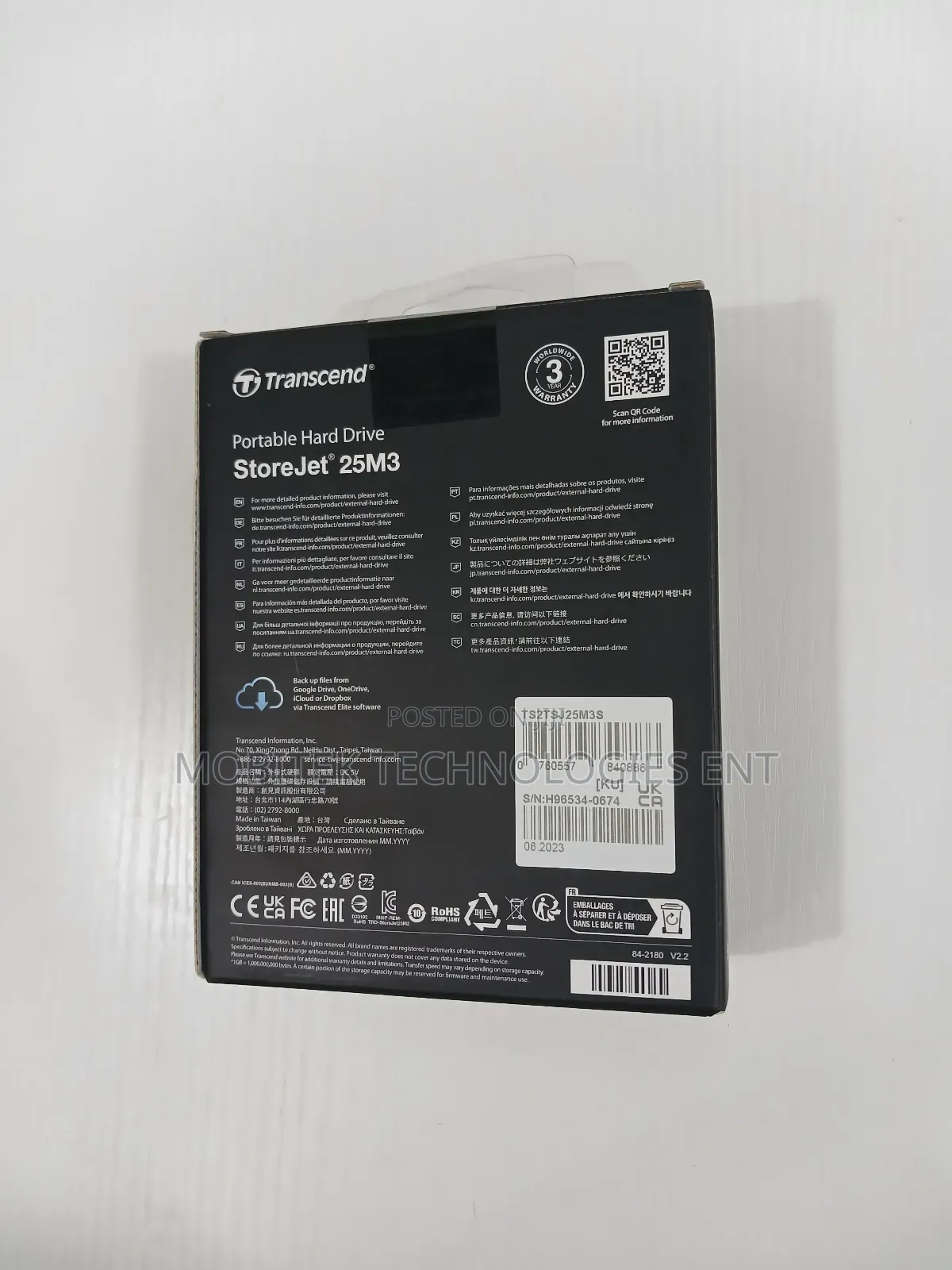 2tb Transcend External Storage Hard Drive