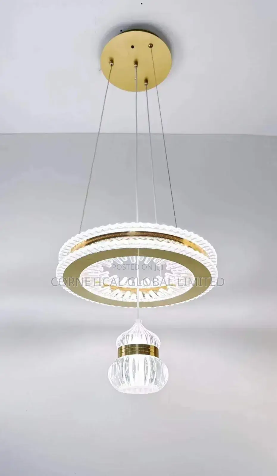 Modern Quality Luxury Crystal LED Single Drop Pendant Light