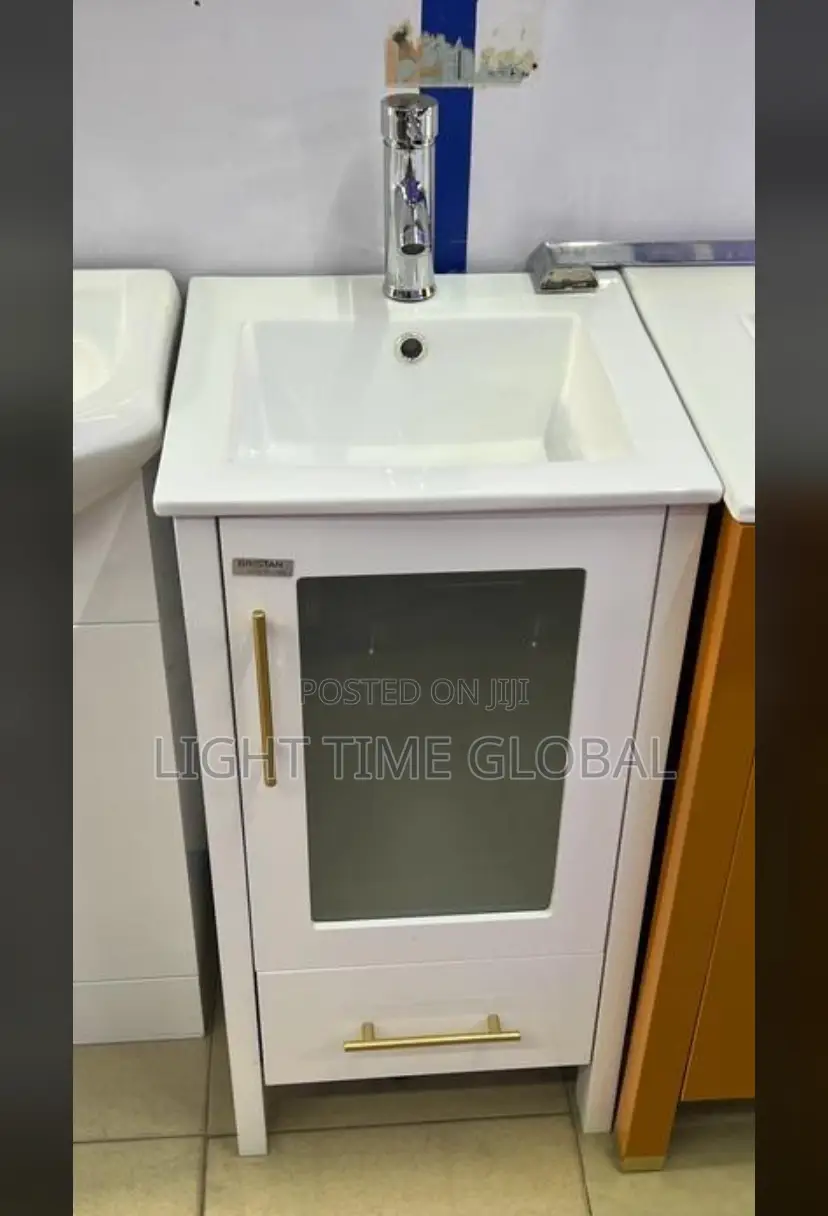 White Cabinet Basin