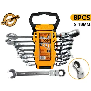 Ingco 8pcs Flexible Ratchet Spanner / Ratcheting Wrench Set