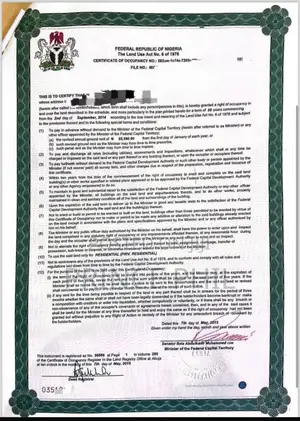 Verified Land Deal in Guzape With C of O