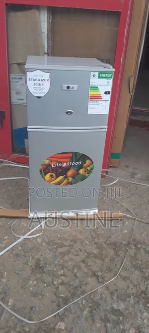 Brand New LG 100L Double Door Refrigerator>Extenal>Silver>