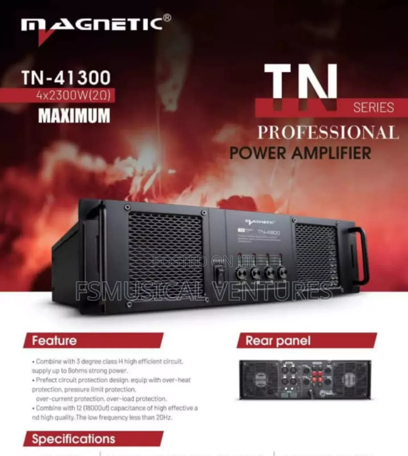 MAGNETIC TN-4800 4 Channels Power Amplifier